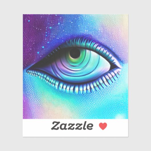 Big blue Eye spooky crepy Sticker (Vel)