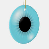 Big Blue Eyeball ormanent Keramisch Ornament (Rechts)