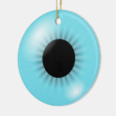 Big Blue Eyeball ormanent Keramisch Ornament (Links)