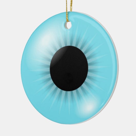 Big Blue Eyeball ormanent Keramisch Ornament (Links)