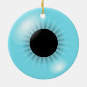 Big Blue Eyeball ormanent Keramisch Ornament (Achterkant)