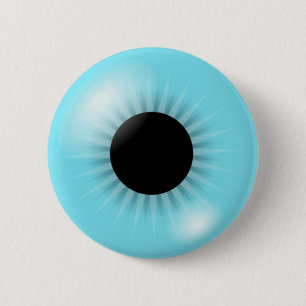 Big Blue Eyeball Ronde Button 5,7 Cm