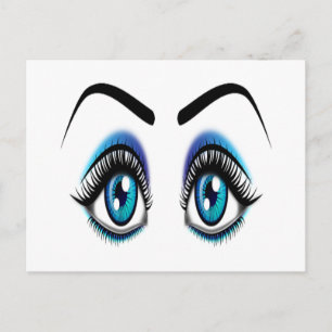 Big Blue Eyes Briefkaart
