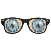 Big Blue Eyes Retro Zonnebril (Voorkant)