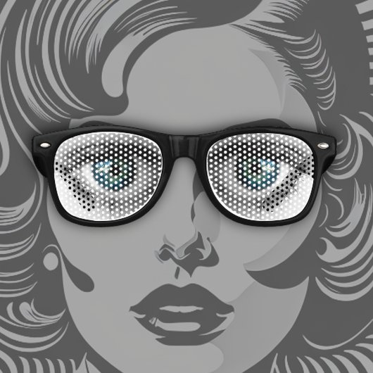 Big Blue Eyes Retro Zonnebril