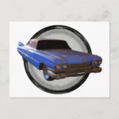 Big Blue Fin 1959 Cadillac Briefkaart (Voorkant)