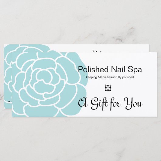 Big Blue Flower Cadeaubon 2 (Voorkant / Achterkant)