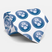 Big Blue GBS Paw Print Stropdas (Opgerold)