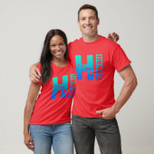 Big Blue Hawaii Distressed Design T-shirt (Unisex)