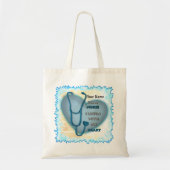 Big Blue Heart Nurse Tote Bag (Voorkant)