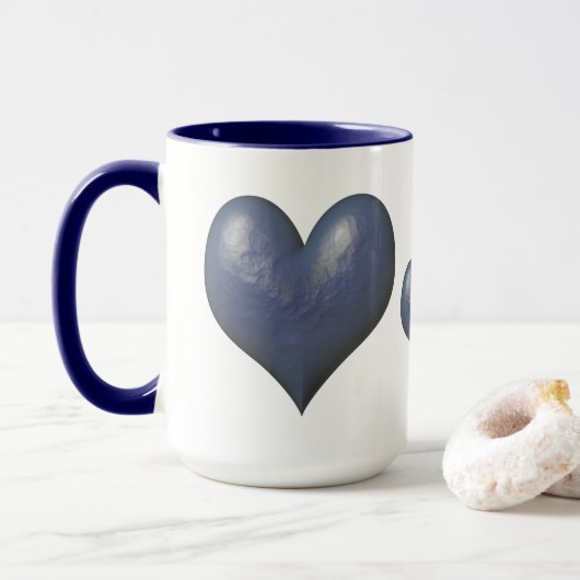 Big Blue Heart of Stone Mok (Met donut)