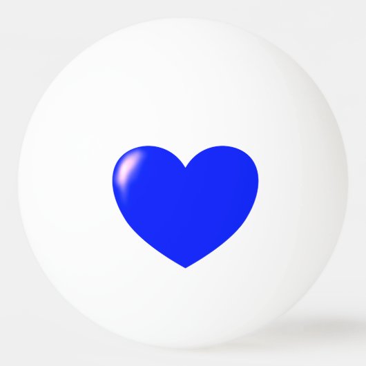 Big Blue Heart Ping Pong Ball (Voorkant)