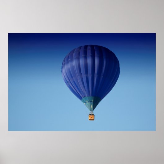 Big Blue Hot Air-ballon Poster (Voorkant)