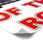 Big Blue King van de weg #1 Poster (Hoek)