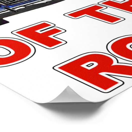 Big Blue King van de weg #1 Poster (Hoek)