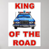 Big Blue King van de weg #1 Poster (Voorkant)