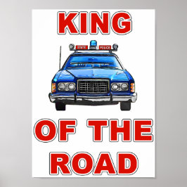 Big Blue King van de weg #1 Poster