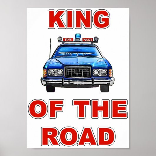 Big Blue King van de weg #1 Poster (Voorkant)