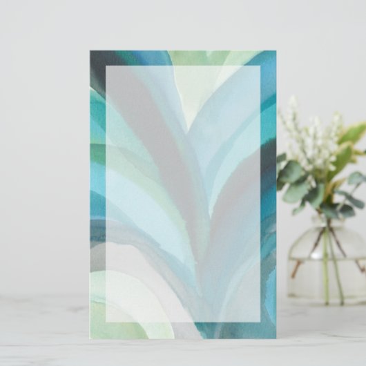 Big Blue Leaf I Briefpapier (Staand voorkant)