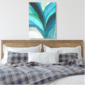 Big Blue Leaf I Canvas Afdruk (Insitu (Slaapkamer))