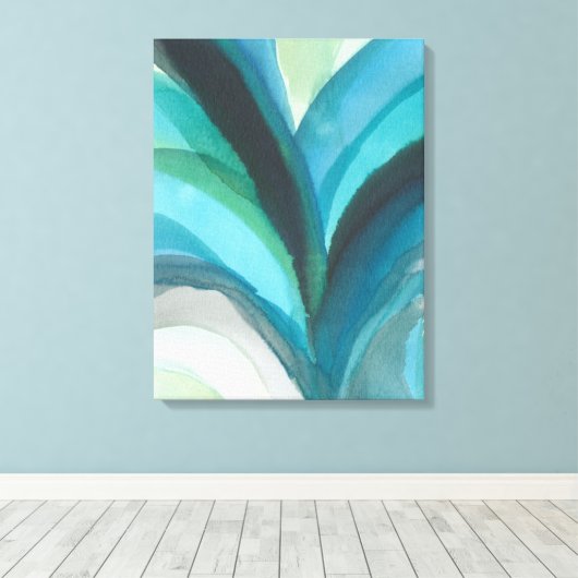 Big Blue Leaf I Canvas Afdruk (Insitu (Houten vloer))