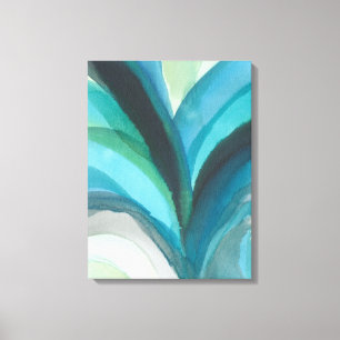 Big Blue Leaf I Canvas Afdruk