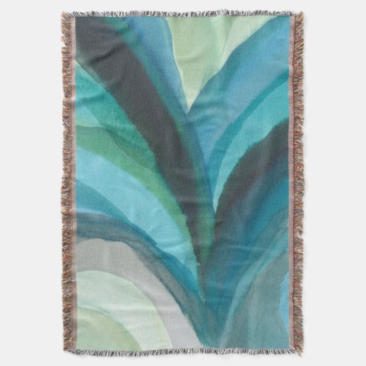 Big Blue Leaf I Deken (Voorkant Verticaal)