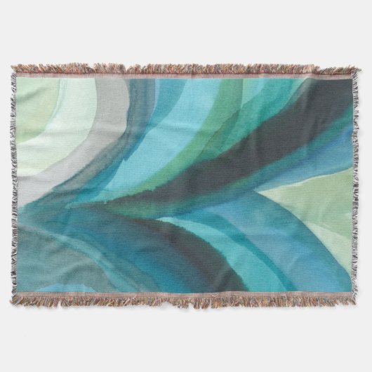 Big Blue Leaf I Deken (Voorkant)