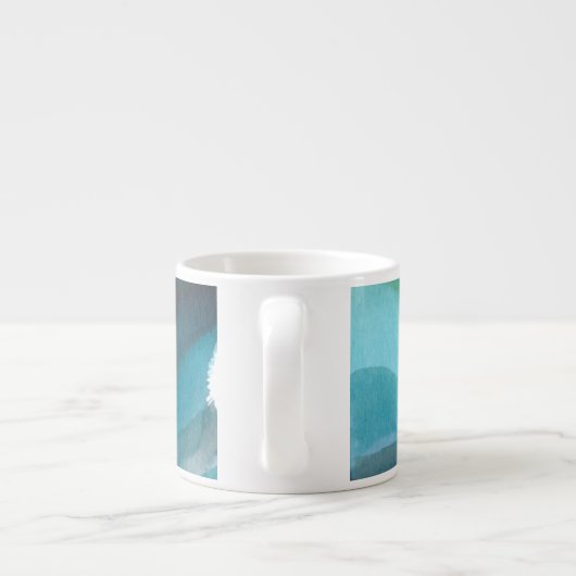 Big Blue Leaf I Espresso Kop (Achterkant)