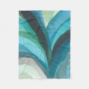Big Blue Leaf I Fleece Deken