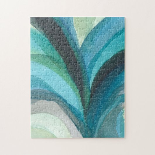 Big Blue Leaf I Legpuzzel (Verticaal)