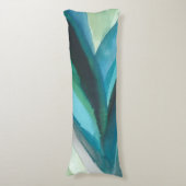 Big Blue Leaf I Lichaamskussen (Voorkant Verticaal)