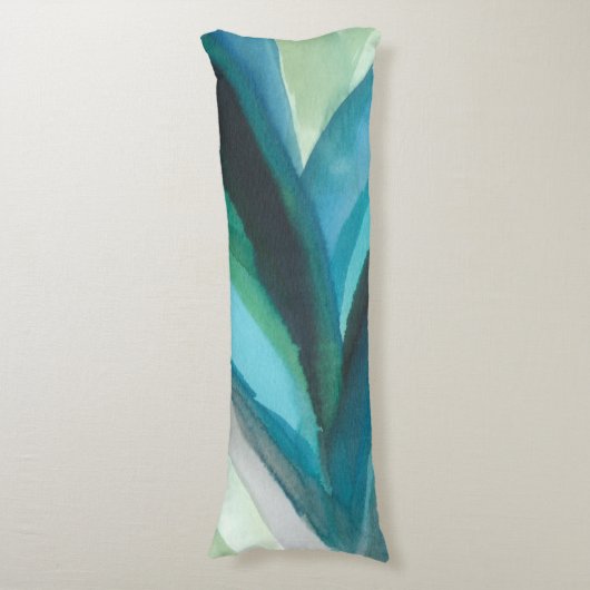 Big Blue Leaf I Lichaamskussen (Voorkant Verticaal)