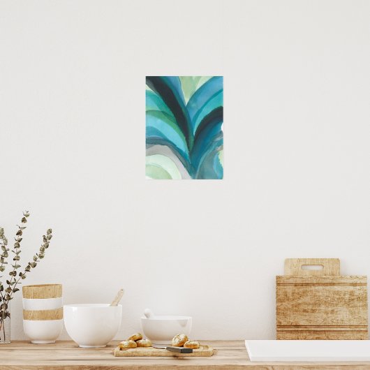 Big Blue Leaf I Poster (Keuken)