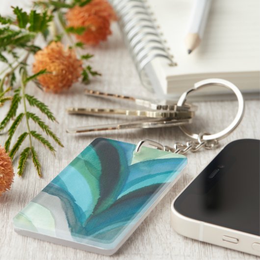 Big Blue Leaf I Sleutelhanger (Voorkant Rechts)