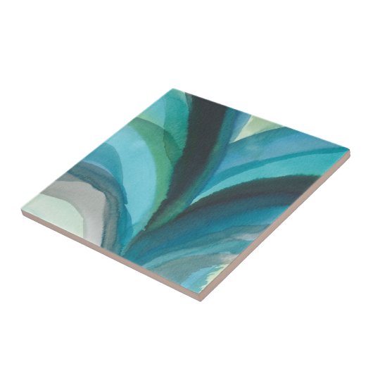 Big Blue Leaf I Tegeltje (Zijkant)