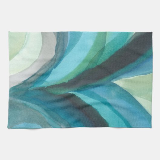 Big Blue Leaf I Theedoek (Horizontaal)