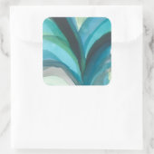 Big Blue Leaf I Vierkante Sticker (Tas)