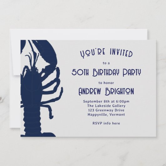 Big Blue Lobster Kaart (Voorkant)