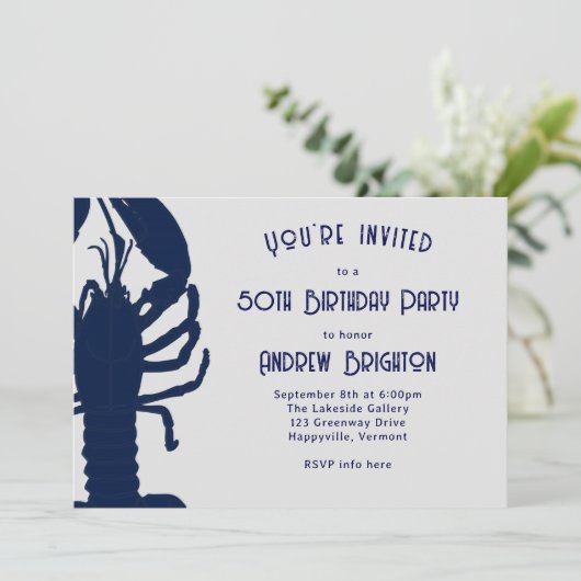 Big Blue Lobster Kaart (Staand voorkant)