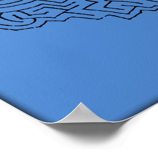Big Blue Maze Poster (Hoek)
