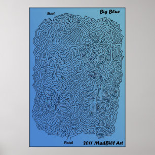 Big Blue Maze Poster