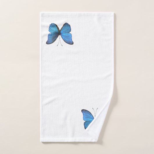 Big Blue Morpho Butterfly Bad Handdoek (Handdoek)