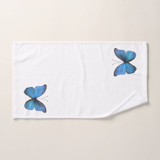 Big Blue Morpho Butterfly Bad Handdoek (Handdoek)