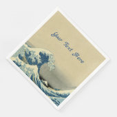 Big Blue Ocean Wave Witte Petten Boat Tan Servet (Hoek)