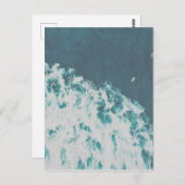 Big Blue Ocean Waves Aerial Beach Uitzicht Fotogra Briefkaart (Voorkant / Achterkant)