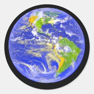 Big Blue Planet Earth Ronde Sticker