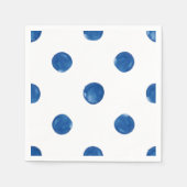 Big blue poka dots Shibori patroon Servet (Voorkant)