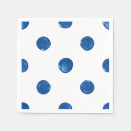 Big blue poka dots Shibori patroon Servet