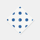 Big blue poka dots Shibori patroon Servet (Hoek)